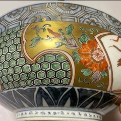伊万里焼赤絵花鳳凰図蓋鉢　色絵　古伊万里　骨董品にもの画像