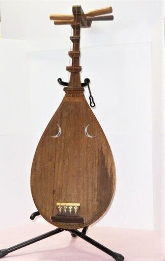 琵琶時 四弦五柱 代和楽器 ジャンク品 (現品の参考動画あり)