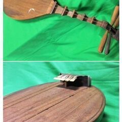 琵琶時 四弦五柱 代和楽器 ジャンク品 (現品の参考動画あり)の画像