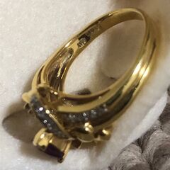 【未使用】ルビー　18金デザインリングの画像