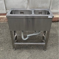 業務用 特注 2槽シンク 幅700×奥300×高さ800(mm)