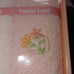 プチタオル 3枚 刺繍が入っています。の画像