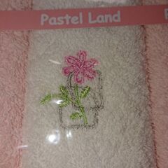 プチタオル 3枚 刺繍が入っています。の画像