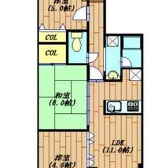 3LDK ！袋山駅徒歩3分！ショッピングも近い！敷金礼金なし！フ...
