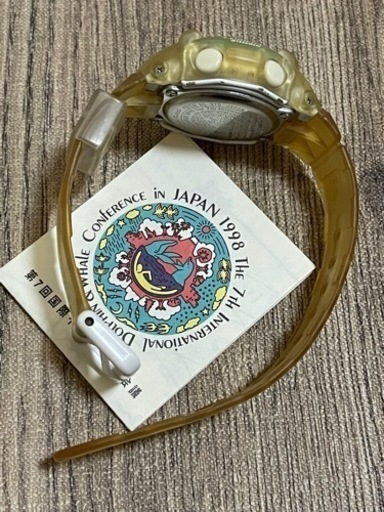 [希少:未使用保管品/稼働]CASIO BABY-G THE 7TH DOLPHIN&WHALE CONFERENCE BG-370 