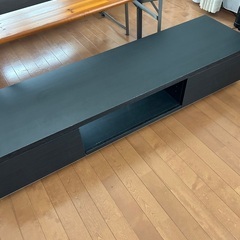 収納付き　テレビ台　ブラック