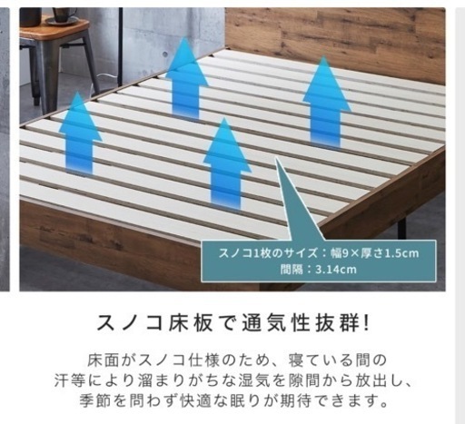 新品 ダブルベッド  フレームのみ