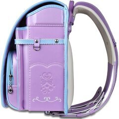 【新品】女の子ランドセル ベーシックガール 高級合皮 大容量 軽量 6年保証 全国送料無料 スクールバック 小学生通学カバン ラベンダー の画像