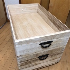 桐収納ケース　2段の画像