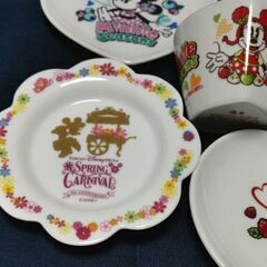 ディズニー スーベニアプレート カップ 9点セット ミニーちゃん 皿 カップの画像