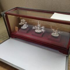 骨董品④ 純銀製 大渕武則 作  松竹梅 ケース付き