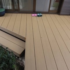 愛媛県　外構　ウッドデッキ　お洒落　LIXIL レストステージ　樹脂　各サイズ　施工費　税込み　腐らないの画像