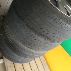 (中古品)鉄ホイール  15インチ  5穴  4本セット  ノーマルタイヤの画像
