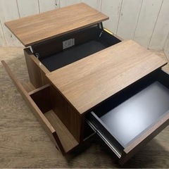 【値下げ】ACTUS トーノレック 天然木 リフトアップテーブル