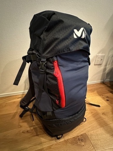 【美品】MILLETミレー 40Lバックパックリュック/定価2万円/取りに来ていただける方1,000円OFF/東京都内/旅行/登山