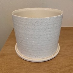 プランターポット　L(直径17.5cm) ホワイト