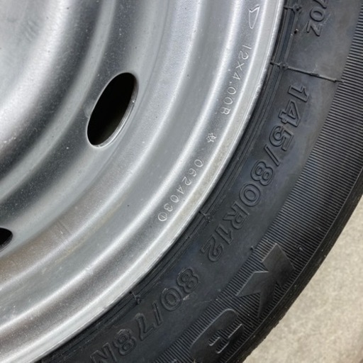 ダイハツほか軽トラ用145/80R12タイヤ3本セット