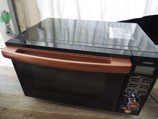 動作品 TWINBIRDツインバード オーブンレンジ DR-E851BR 2015年製 センサー付きフラットタイプ