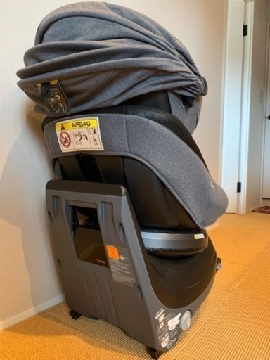 【美品】コンビ クルムーヴスマート ISOFIX エッグショック JJ-650 グレー