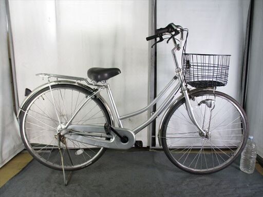 C889★限定特価★ 中古自転車 【27インチ　ママチャリ　シルバー　3段　LEDオートライト 】