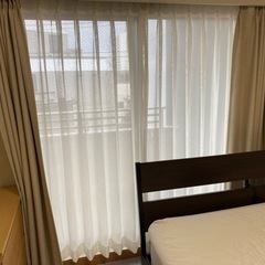 【売却済】 KEYUCAカーテン 183x190cm窓用 レース付セットの画像
