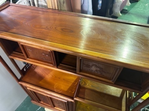 飾り棚　茶箪笥　茶棚　工芸家具　無垢　中古