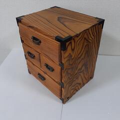 昭和レトロ　木製ミニたんす　3段の画像