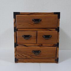 昭和レトロ　木製ミニたんす　3段の画像