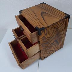 昭和レトロ　木製ミニたんす　3段の画像