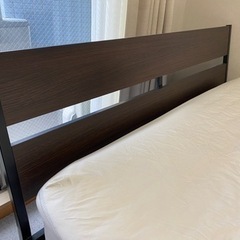 【売却済】 IKEA ダブルベッド マットレス等付の画像