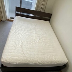 【売却済】 IKEA ダブルベッド マットレス等付の画像