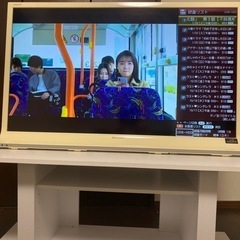 《譲り先決まりました》シャープ40型テレビ テレビ台セット 嵐などの録画有りのままお渡しの画像