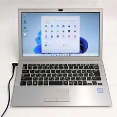 送料無料 保証付 高速SSD 13.3型 薄型 ノートパソコン SONY VJS131C11N 中古良品 第6世代Core i5 4GB Bluetooth カメラ Windows11 Office