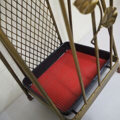 傘立て　アンティーク調　薔薇　アイアンフレーム　真鍮仕上げの画像