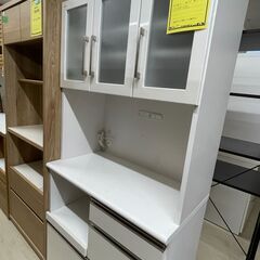 ジモティ来店特価!!　食器棚　コガクラフト　ホワイト　　J-0658