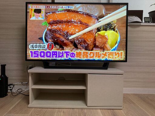 【色々と不備があるため更に値下げ】　ソニー 43V型 液晶 テレビ ブラビア フルハイビジョン　KJ-43W730E　テレビ台付