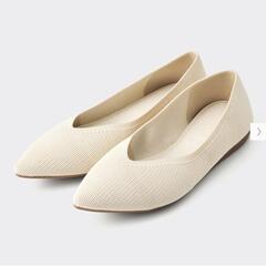 GU ウォッシャブルニット フラットシューズ Ｌサイズ