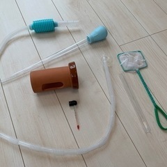アクアリウム用品　魚飼育グッズ　どかん　網　クリーナーポンプ　スポイト