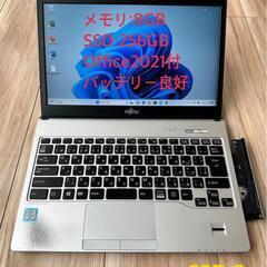 627-8★Offcie2021&Windows11&DVDマルチ搭載 富士通 LIFEBOOK S936/M 第6世代 Core i5 2.4GHz SSD256GB メモリ8GB★