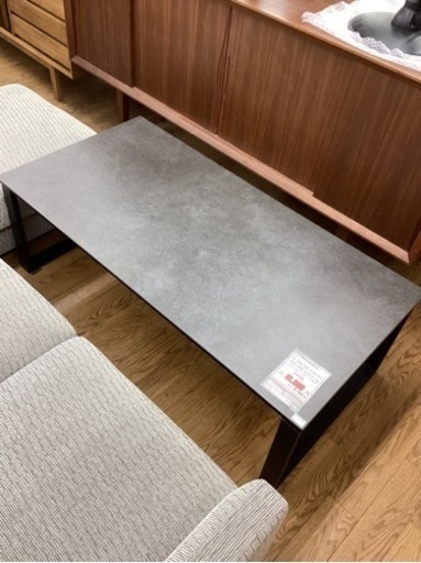 KG-3【新入荷　リサイクル品】ニトリ　セーラル120 セラミック天板　センターテーブル　グレー