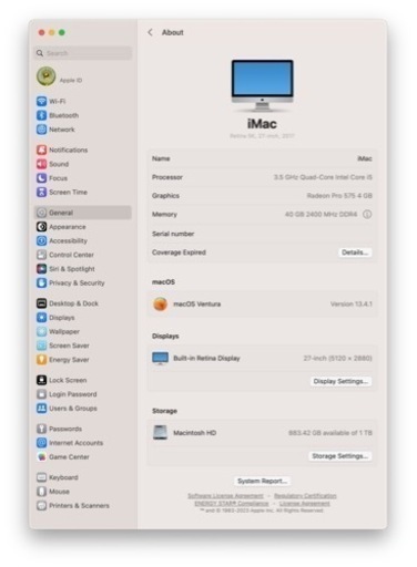 iMac27インチ5K 美品　付属品無料