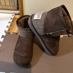 ハリスツイード　ムートンブーツ