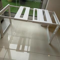 洗面台下収納ラック（幅調整可）の画像