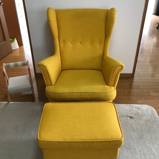 IKEA シングルソファ　黄色