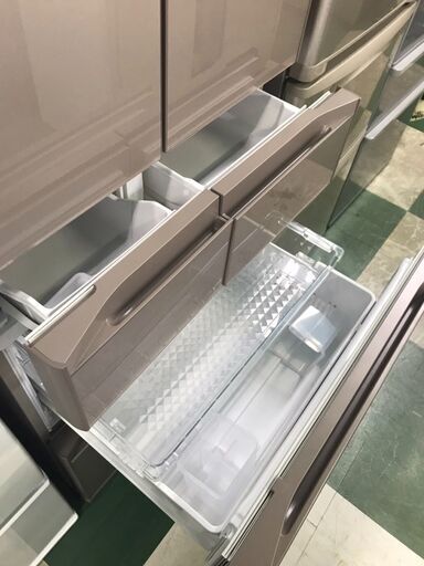 日立　冷蔵庫　R-HW52N　2021年製　高年式　大容量　ファミリータイプ　まるごとチルド　クリーニング済み　貝塚市　二色浜