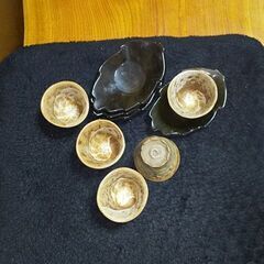 とっても古い湯呑みと茶托(五客)値下げしました