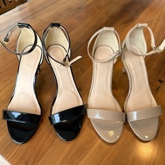 GU パンプス　ベージュとブラック　セットの画像