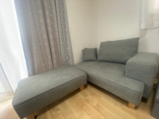 受け渡し先確定済【LOWYA】カウチソファベッド コンパクト 2人掛け