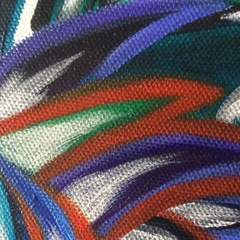 絵画　キャンバス　スイレンの画像