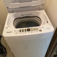  【2022年製】ハイセンス 5.5kg全自動洗濯機 の画像